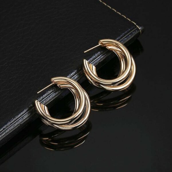 Triple Strand Hoop Earrings - Image 6